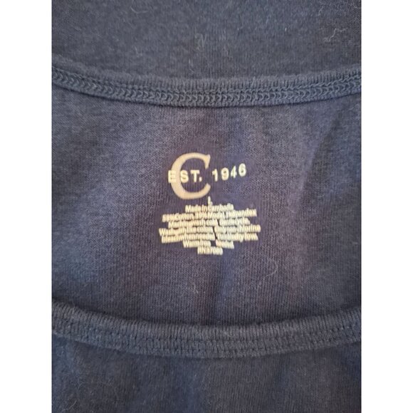 Cato Est 1946 Womens Tank Top Large Navy Blue Casual Sleeveless Normcore - Picture 4 of 6